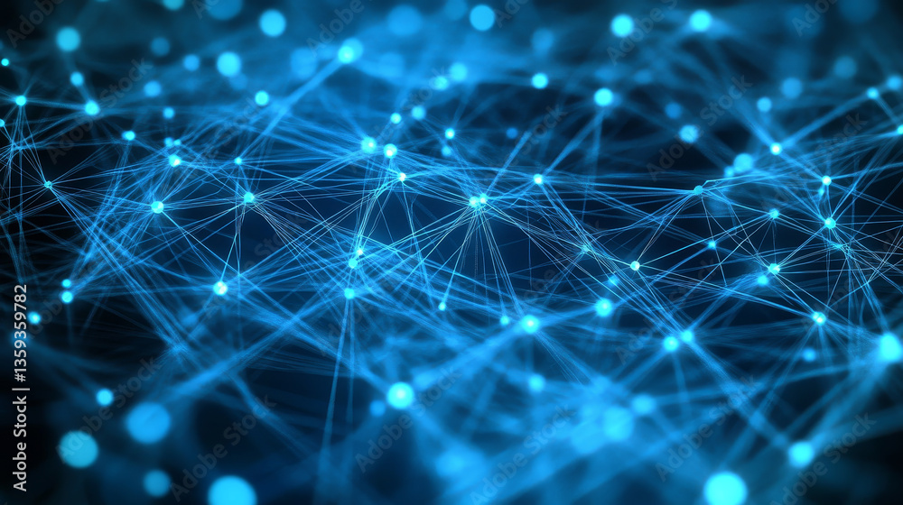 Poster radial waves in cyber space. digital information field, peer-to-peer internet, secure data array. 3d