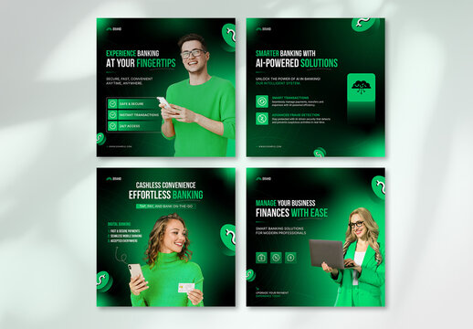 Financial Smart Banking Social Media Layout