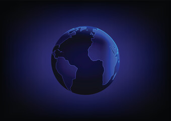 3D globe global sphere world map vector internet online technology network communication connection abstract background futuristic telecoms wireless wifi digital