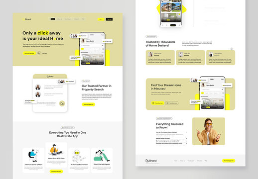 Real Estate App Landing Page