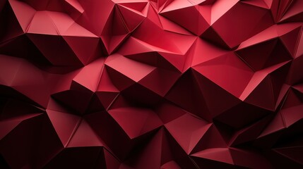 Naklejka premium Geometric red polygon background, 3D low poly shapes and triangles. Use it for modern design, textures, patterns, wallpapers or backgrounds.