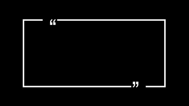 Captivating audiences and sparking curiosity quotes frame border animation isolated on Black Background