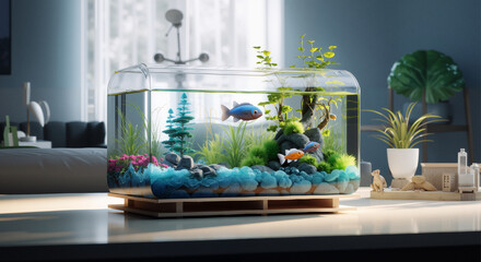 design tabletop fish tank 