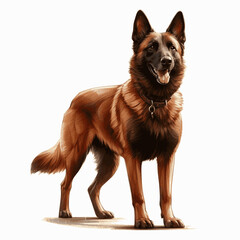 Belgian Malinois dog isolated watercolor vector illustration svg