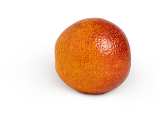 Blood orange isolated. Sicilian orange side view