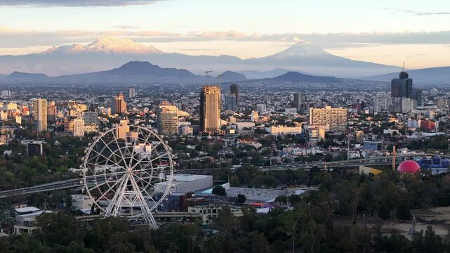 Hyperlapse in chapultepec forest in mexico city