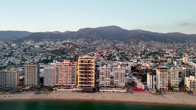Shot of destruction in acapulco mexico by hurricane