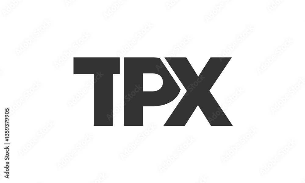 Fototapete tpx logo design template with strong and modern bold text. initial based vector logotype featuring s