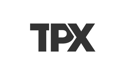 TPX logo design template with strong and modern bold text. Initial based vector logotype featuring simple and minimal typography. Trendy company identity.