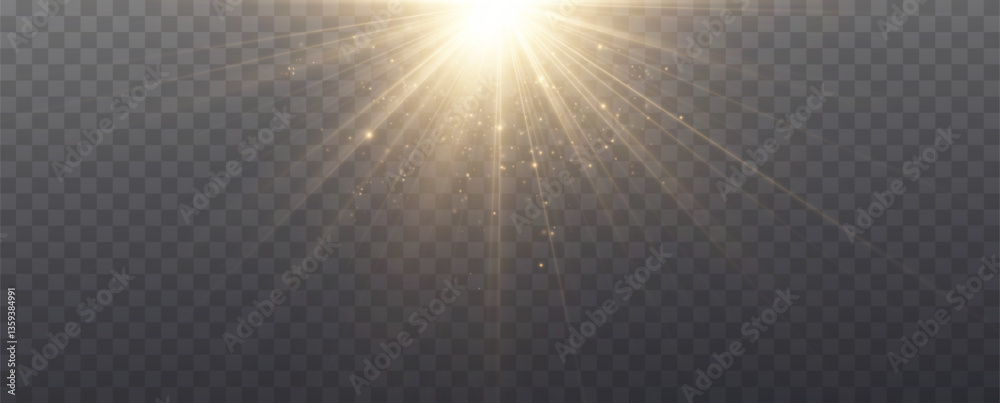 Poster vector spotlight. a bright beam of light. transparent realistic effect. stage lighting.vector