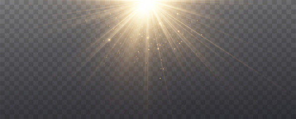 Vector spotlight. A bright beam of light. Transparent realistic effect. Stage lighting.Vector	