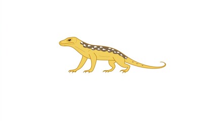 Fototapeta premium Yellow Spotted Gecko Illustration: Vibrant Reptile Vector Art for Education and Nursery Decor