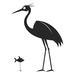Crane silhouette vector illustration