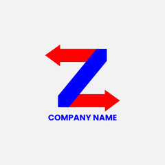 Z lettert abstract arrows logo