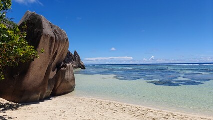 Anse Source d'Argent - The World's best rated beach on La Digue island in the Seychelles, Africa