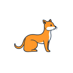 Obraz premium red fox cartoon with transparent background PNG and JPEG image