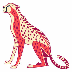 Cheetah silhouette vector illustration