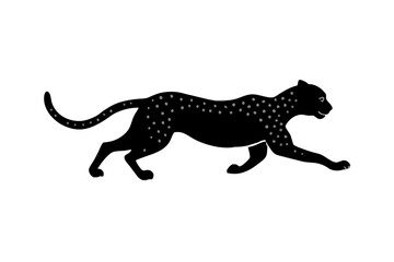 Cheetah silhouette vector illustration