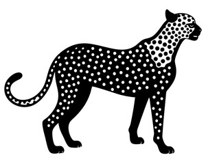 Cheetah silhouette vector illustration