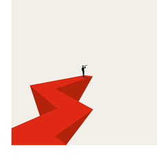 Business vision vector concept. Symbol of strategy, planning, decision and success. Minimal design eps10 illustration. © jozefmicic