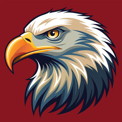 American bald eagle with flag vector illustration featuring a majestic bird of preyAmerican bald eagle with flag vector illustration featuring a majestic bird of prey