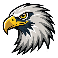 American bald eagle with flag vector illustration featuring a majestic bird of preyAmerican bald eagle with flag vector illustration featuring a majestic bird of prey