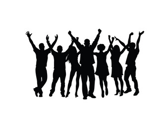 silhouettes of people