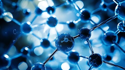 Detailed view of molecular structure.  Complex network of interconnected atoms