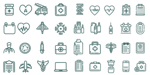 Comprehensive Collection of Medical and Healthcare Icons