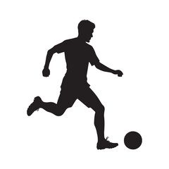silhouette of a soccer player