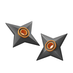 3d rendered Sharp Ninja Shuriken