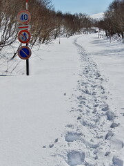 Eastern Hokkaido: Snow trekking on the outer rim of Lake Mashu in winter