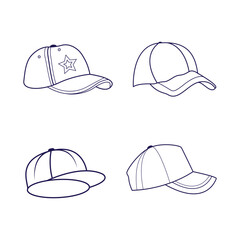 baseball cap vector illustration pack