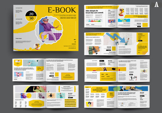 E Book Magazine Layout Template