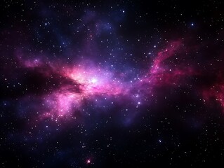 Obraz premium Vibrant cosmic nebula with twinkling stars on the dark celestial canvas