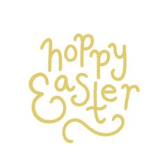 Hand drawn happy easter illustration. Cute hand lettered 