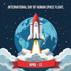 Obraz premium international day of human space flight