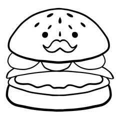 burger cartoon character