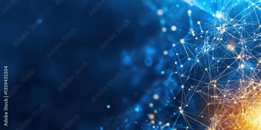 Fototapete Abstract Network Connection Digital Data Global Communication Technology Background Image