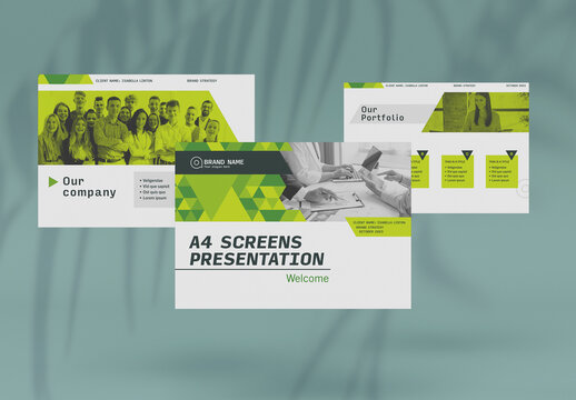 A4 Perspective Ui Screens Mockup