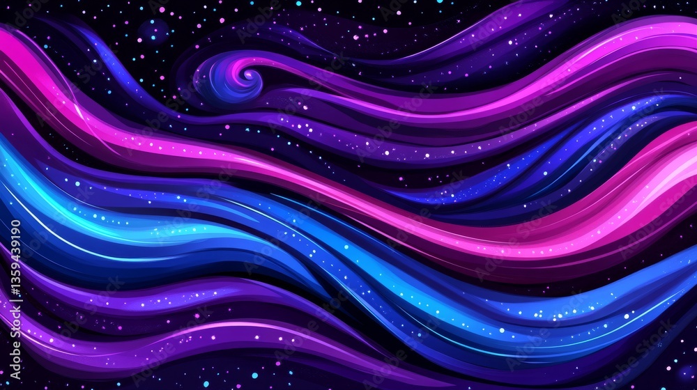 Wall mural an abstract visual features gentle, flowing swirls in pastel colors, combined with soft bokeh effect