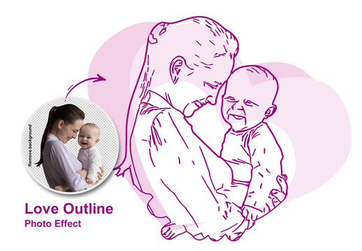 Love Outline Photo Effect