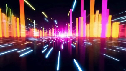  A high-energy, dubstep-inspired sound visualizer with strobe effects..