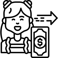 Send Money Icon Vector Element