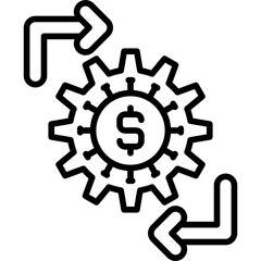 Cash Flow Icon Vector Element