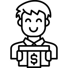 Paycheck Icon Vector Element