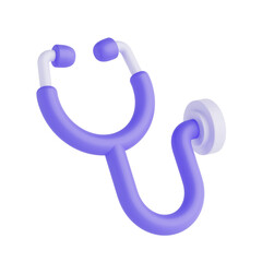 Cartoon Medical Phonendoscope Icon. 3d Rendering