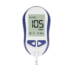 Diabetic Kit Concept. Blood Glucose Meter Monitoring System. 3d Rendering
