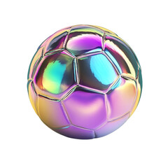 Naklejka premium Iridescent Soccer Ball Colorful Sports Ball,