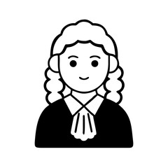 Judge hand drawn illustration